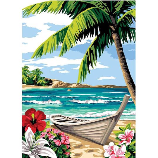 Gobelin Exotic Wave Printed Tapestry Needlepoint Canvas